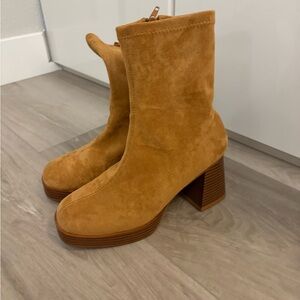 Tan Suede Ankle Boots